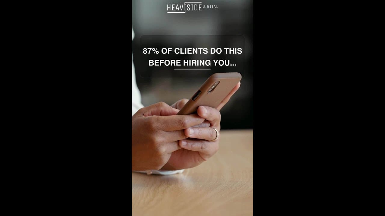 87% of consumers do this before hiring you...